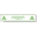 Stock Magnetic Ruler 1.5"x6.25", Screen-printed, White Matte Vinyl Topcoat